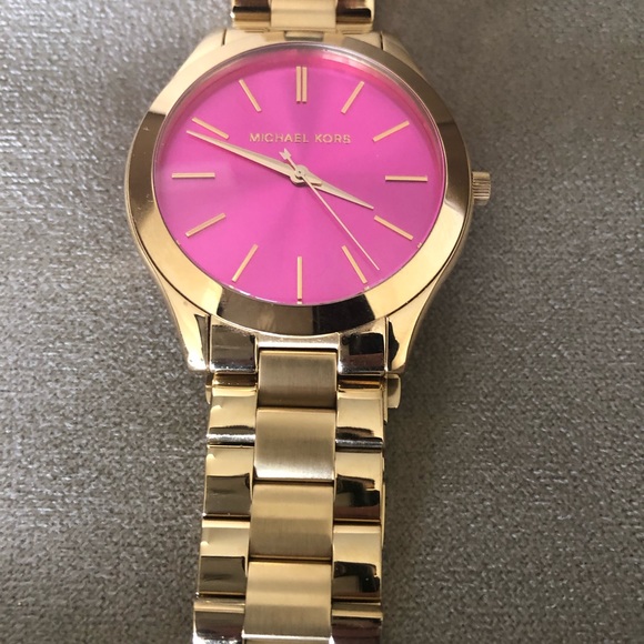 Hot Pink Michael Kors Watch. - Picture 1 of 5
